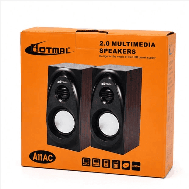 Hotmai A11AC 2.0 Multimedia Speakers USB Powered Desktop Speakers AUX Wired Stereo Sound