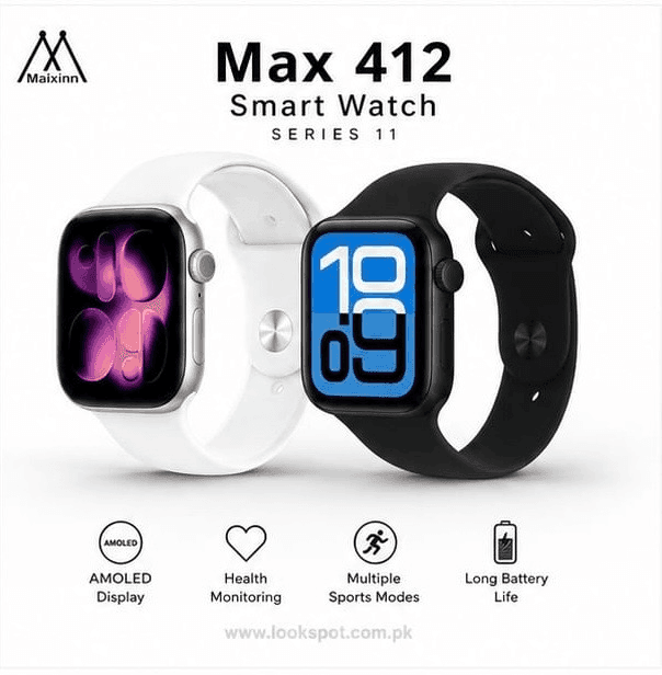 MAX412 Series 11 Smart Watch 7 in 1 Bundle Bluetooth Calling Fitness Watch Multi Strap