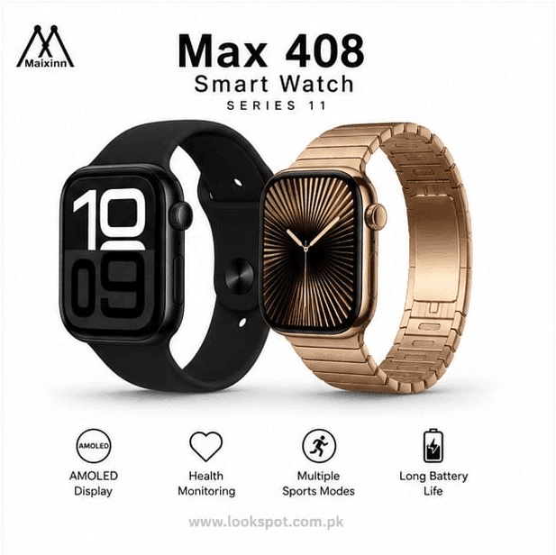 MAX408 Series 11 Smart Watch 7 in 1 Bundle Bluetooth Calling Multi Strap Fitness Watch