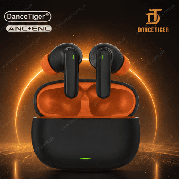 DanceTiger ANC ENC Wireless Earbuds Bluetooth Headphones HiFi Sound HD Mic Noise Cancellation Earbuds